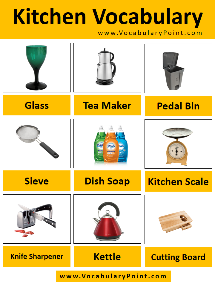 Kitchen Vocabulary Words With Pictures - Vocabulary Point