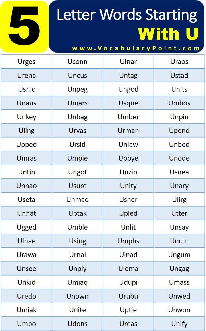 5 letter words with u and i in any position