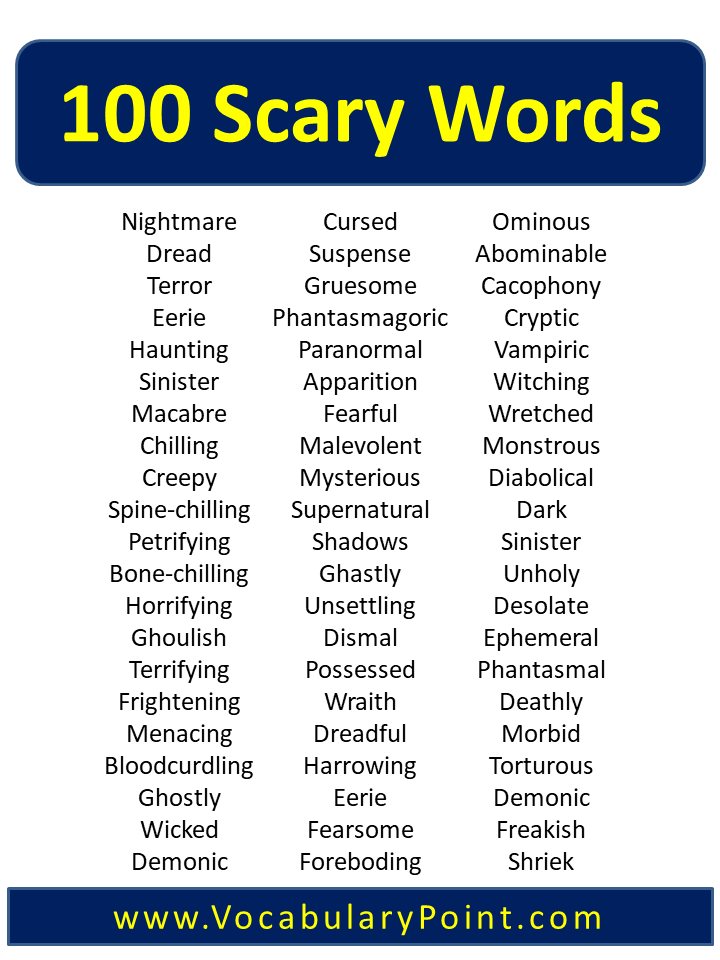 100 Scary Words