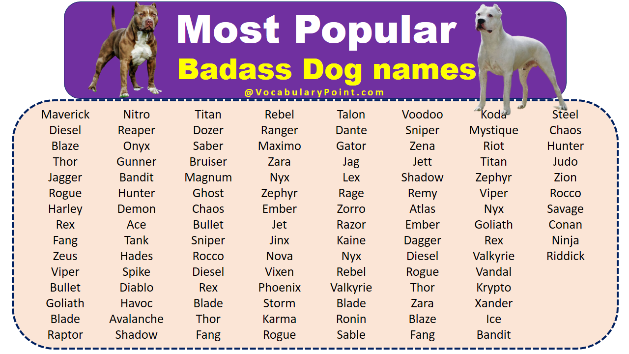Badass Dog names