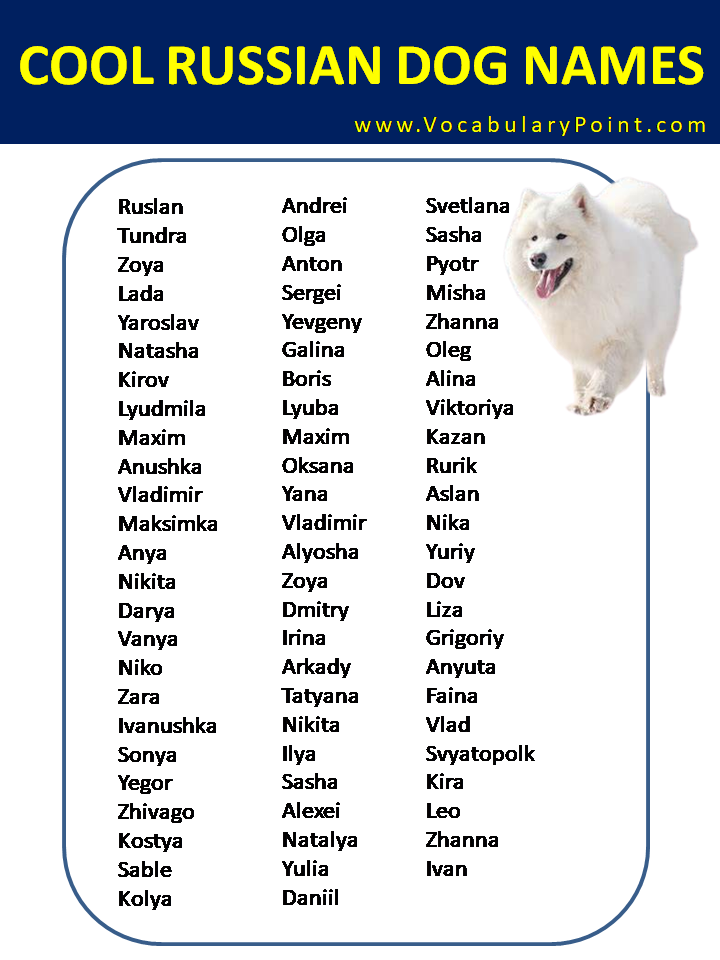 Cool Russian Dog Names