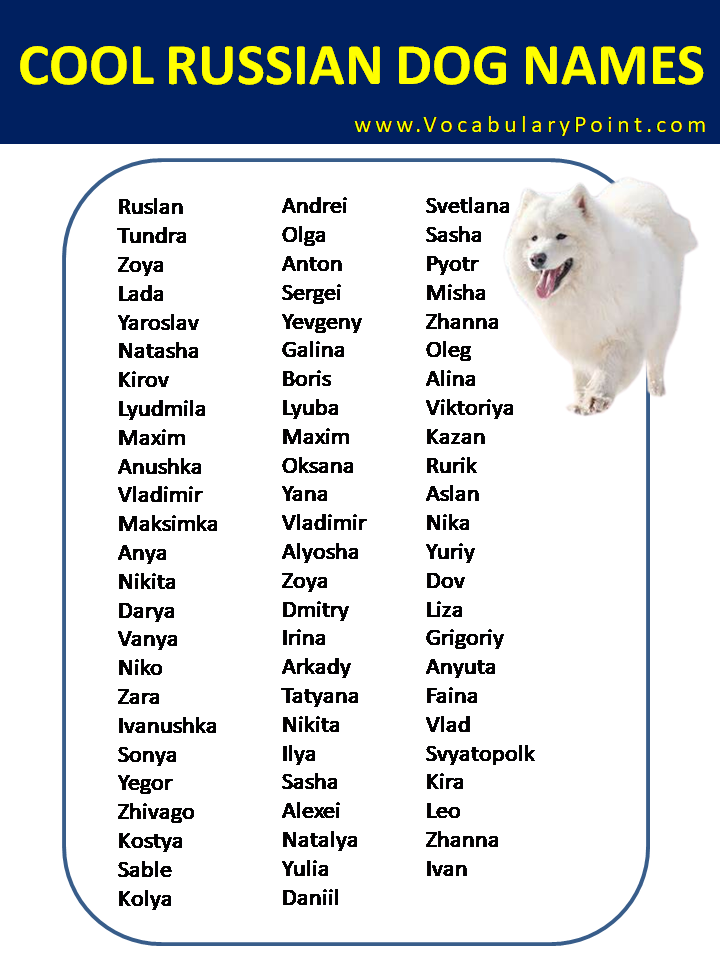 Russian Dog Names And Their Meaning Male And Female!, 47% OFF