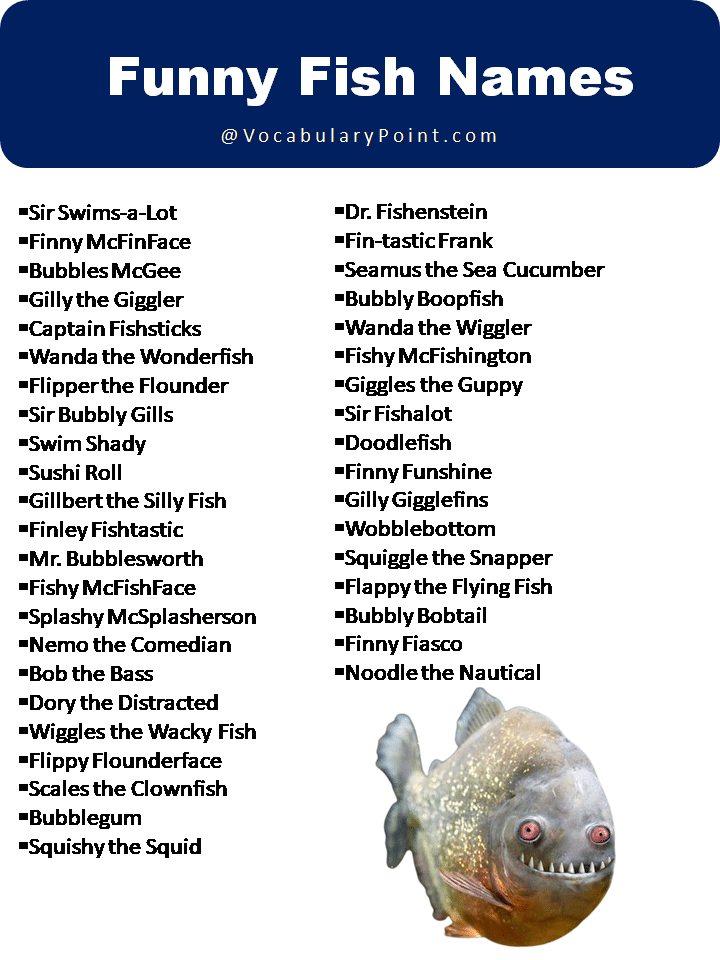 Clever Fish Names Puns Infoupdate