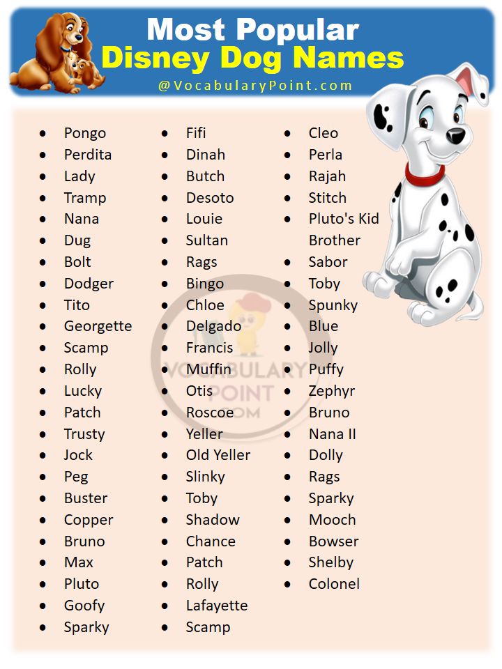 Magical Disney Dog Names