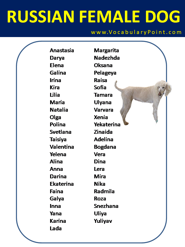 Russian Female Dog Names