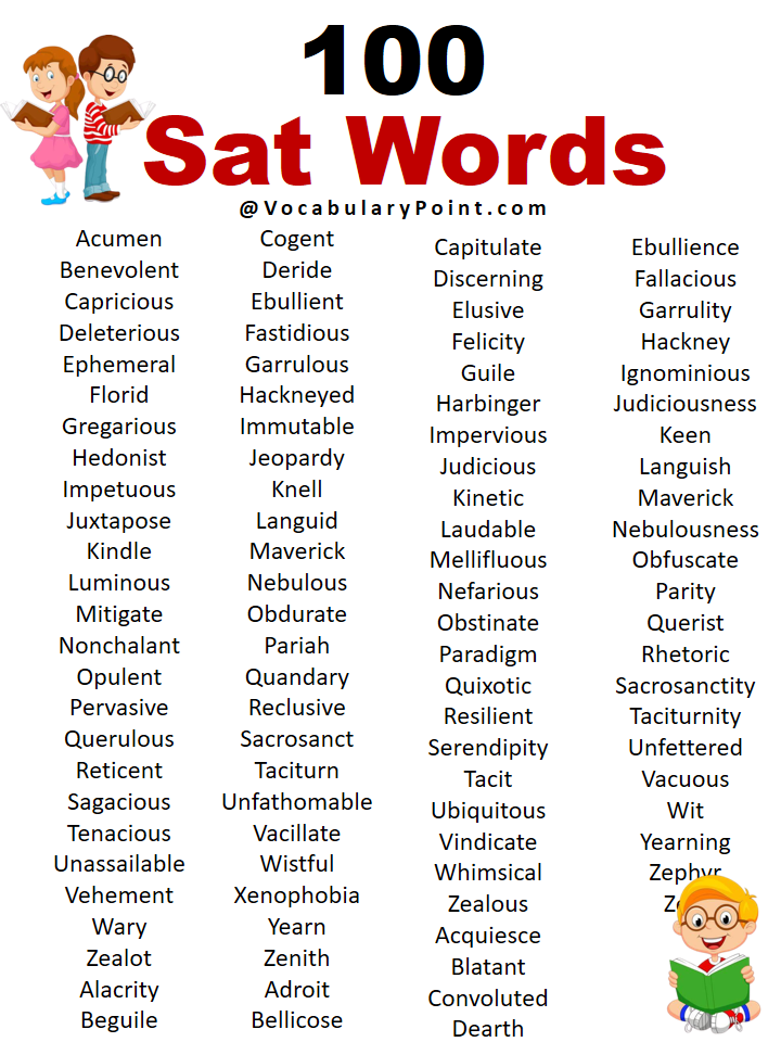 100 Sat Words