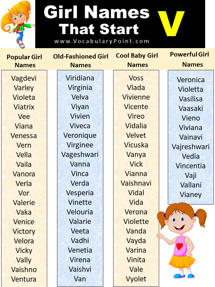 Pretty Girl Names That Start With V
