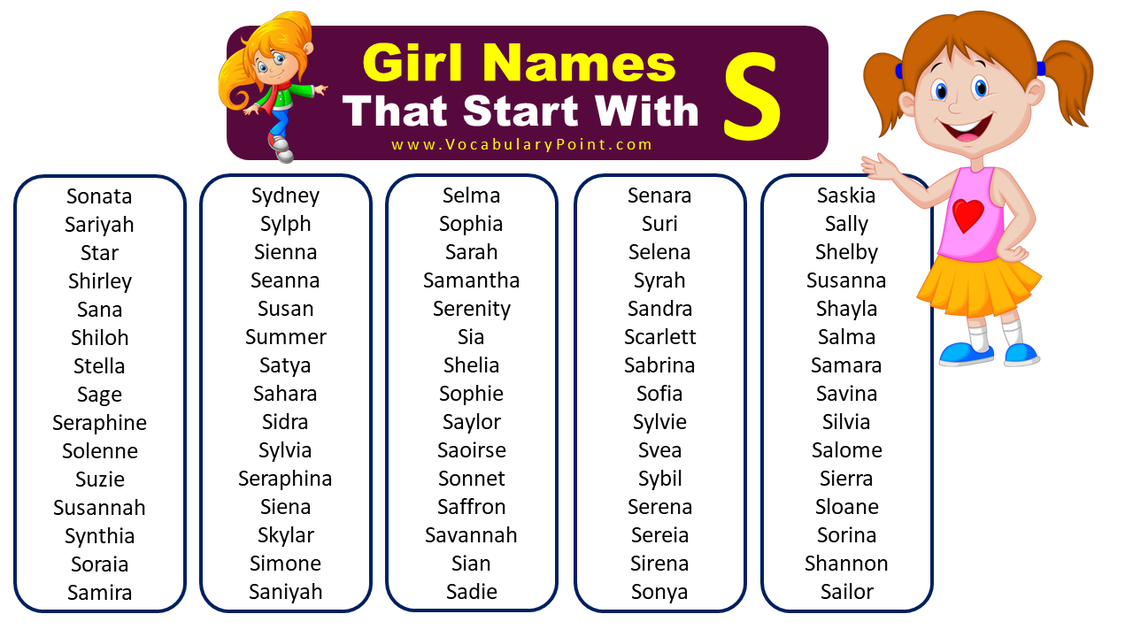Unique Baby Girl Names Start With S