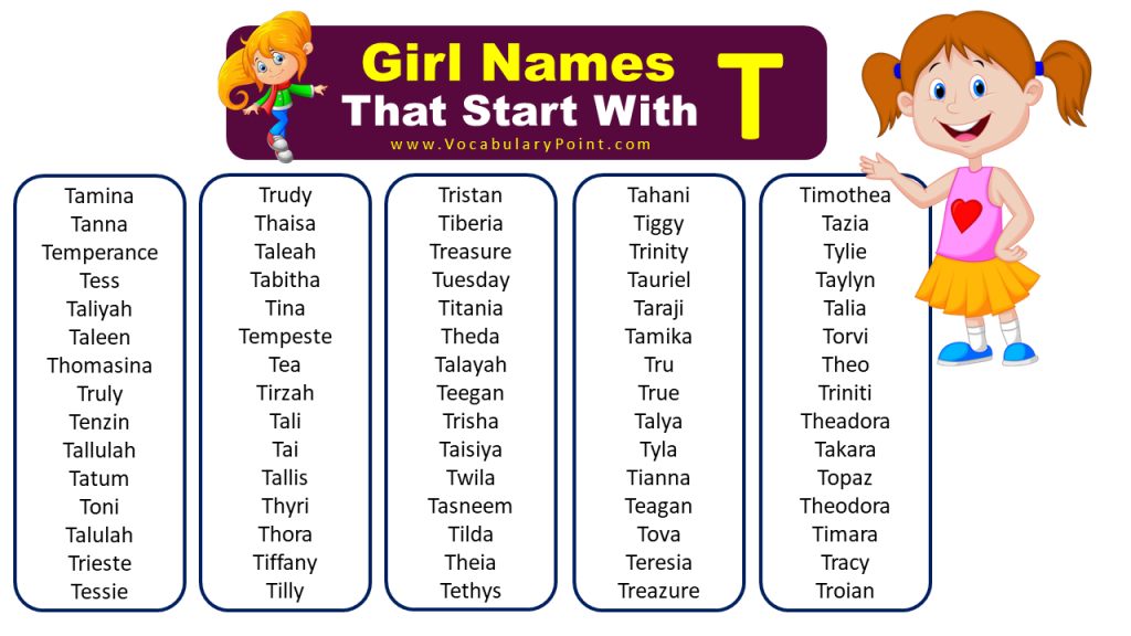 List of Unique Baby Girl Names That Start With T - Vocabulary Point