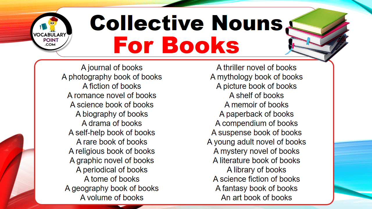 Collective Nouns For Books With Meaning And Examples Vocabulary Point