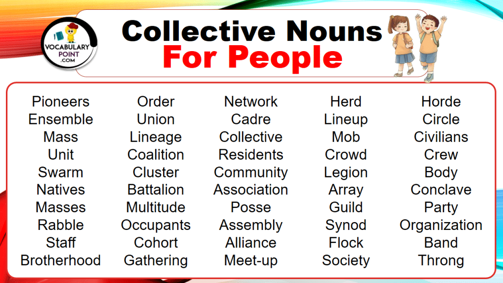 Collective Nouns For People (With Meaning and Examples) Vocabulary Point