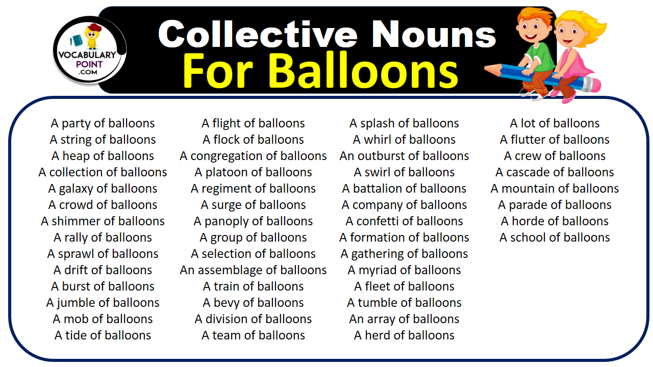Collective Nouns For Balloons