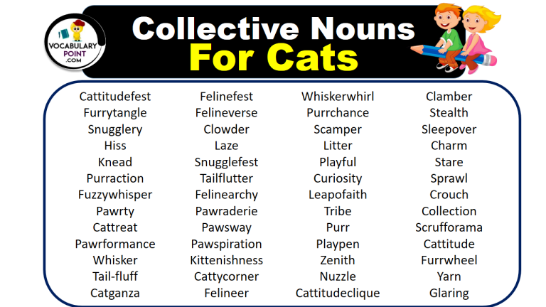 Collective Nouns For Cats (With Meaning and Examples) - Vocabulary Point