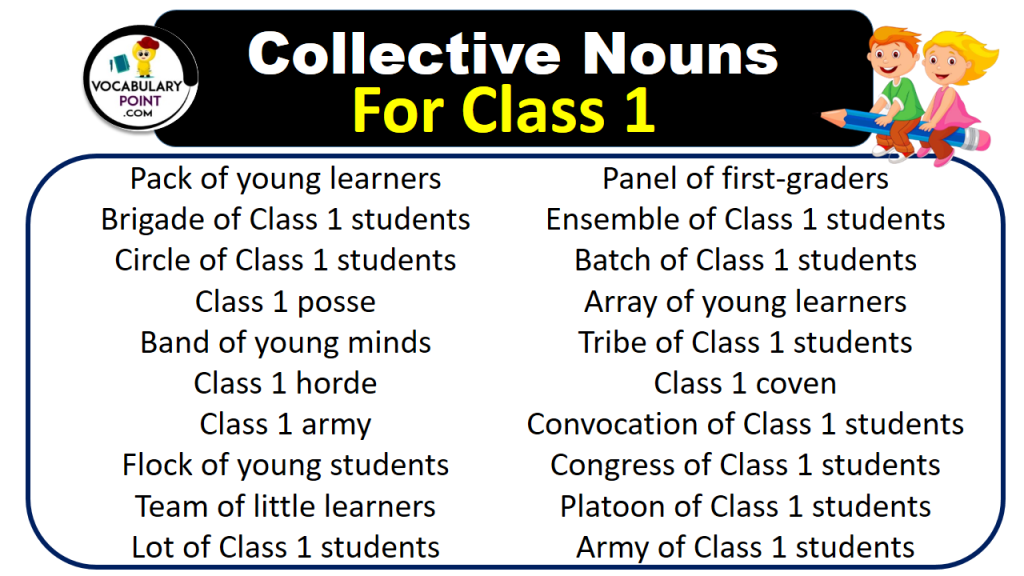 Collective Nouns For Class 1 (With Meaning and Examples) - Vocabulary Point