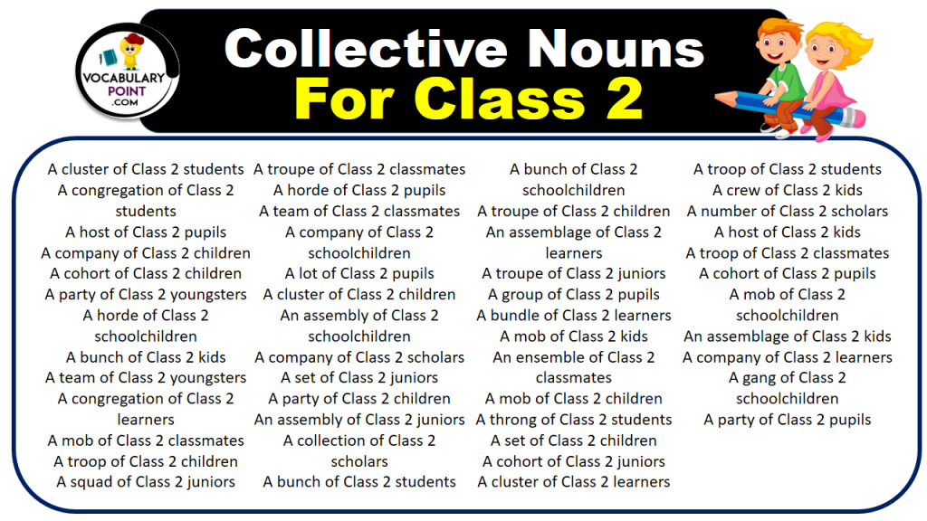 Collective Nouns For Class 2 (With Meaning and Examples) - Vocabulary Point