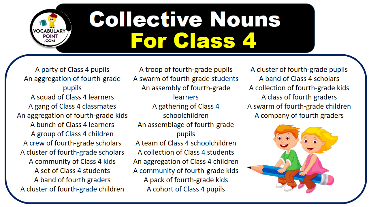 Collective Nouns For Class 4 With Meaning And Examples Vocabulary Point