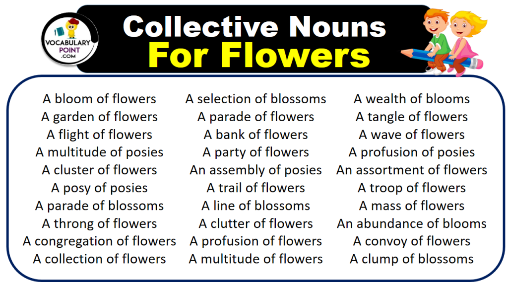 Collective Nouns For Flowers (With Meaning and Examples) - Vocabulary Point