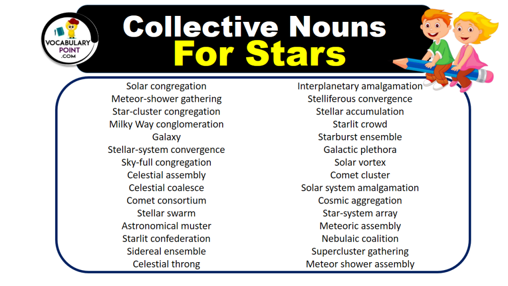 Collective Nouns For Stars With Meaning And Examples Vocabulary Point