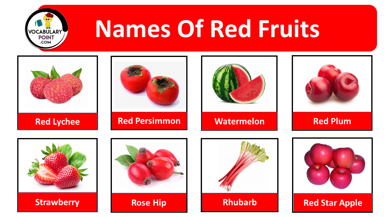 Names Of Red Fruits