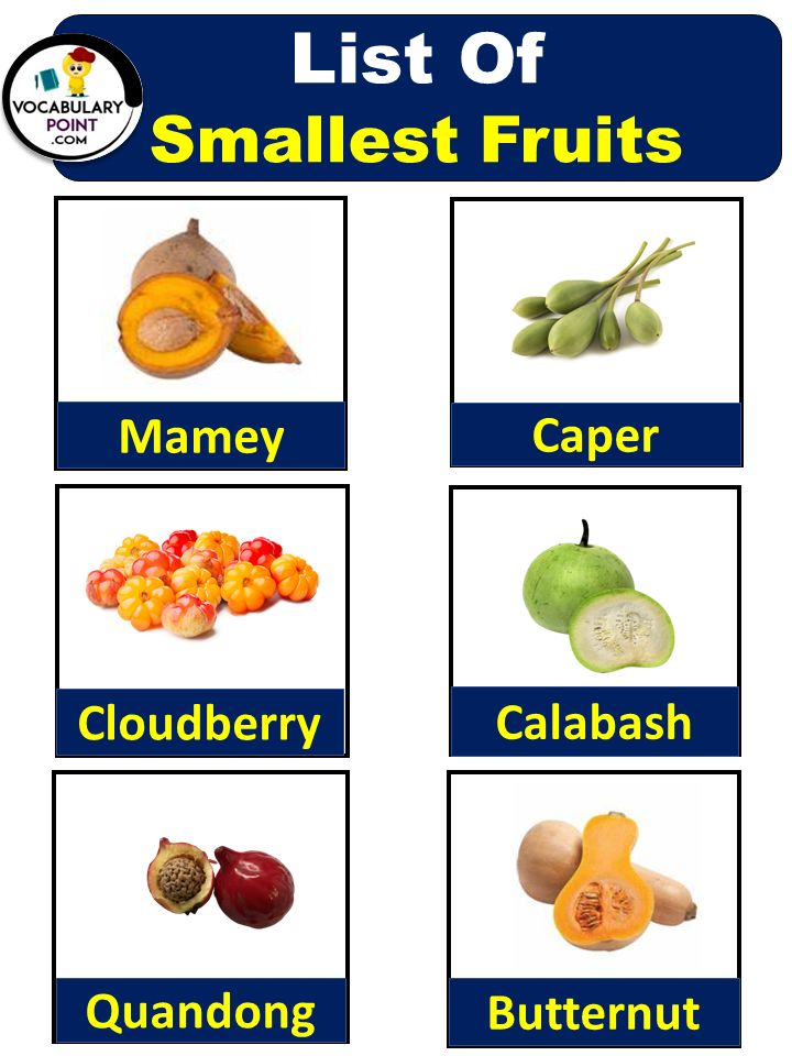 Smallest Fruits List