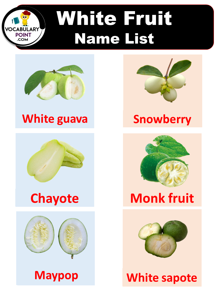 White Fruit names