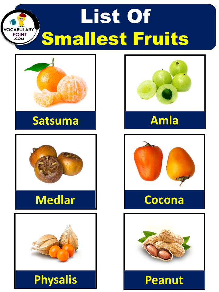 smallest fruits names