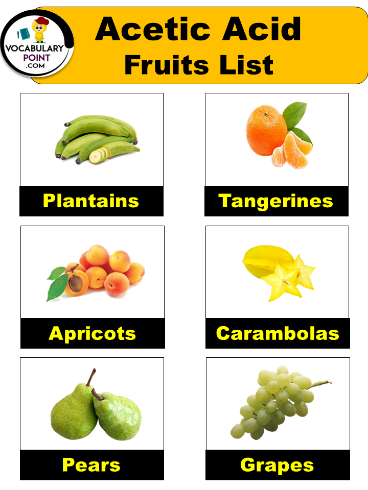 Acetic Acid Fruits List With Their Benefits - Vocabulary Point