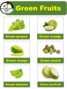 Green Fruits Names (List of Green Fruits with pictures) - Vocabulary Point