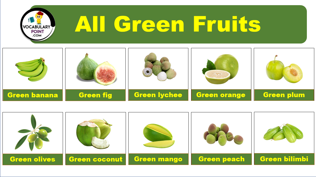 All Green Fruits Names