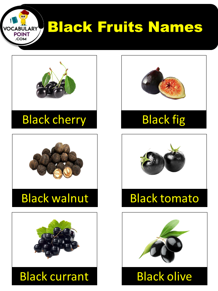 Black Fruits Names List