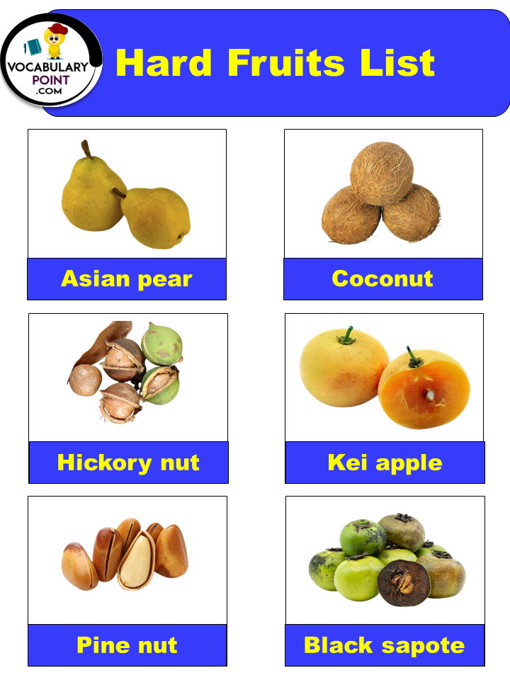 Hard Fruits Name List With Their Benefits
