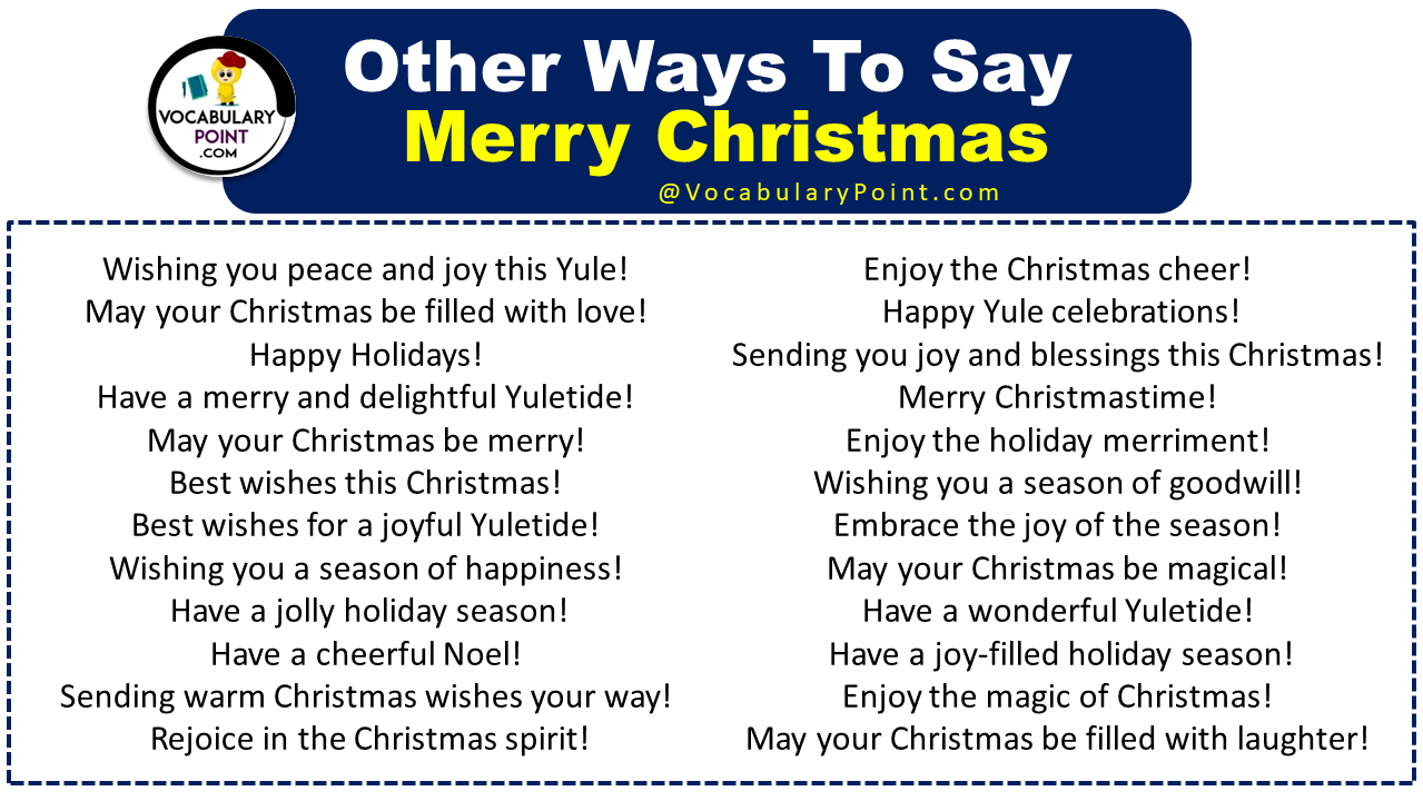 Other Ways To Greet Merry Christmas