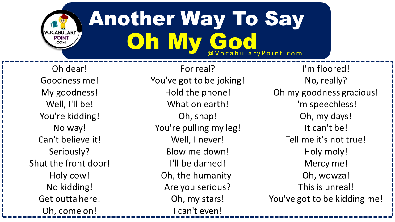 Other Ways To Say Oh My God