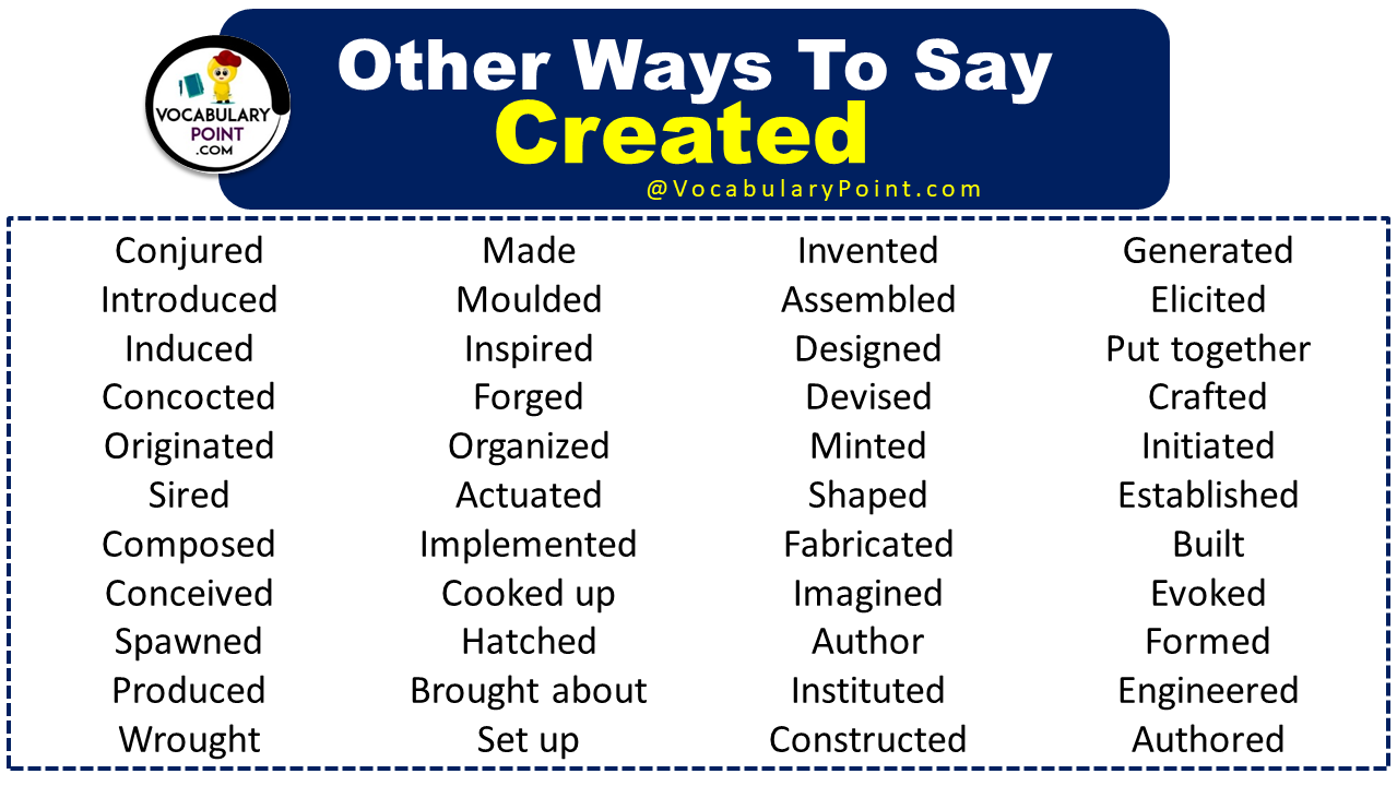 Other Ways To say Created