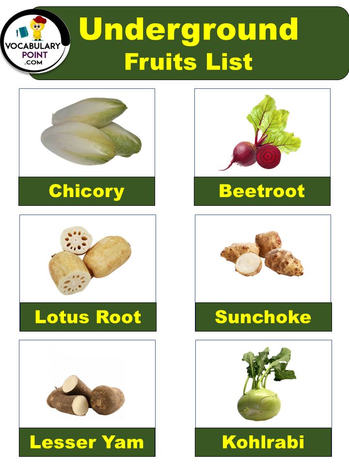 Underground Fruits List With Their Benefits