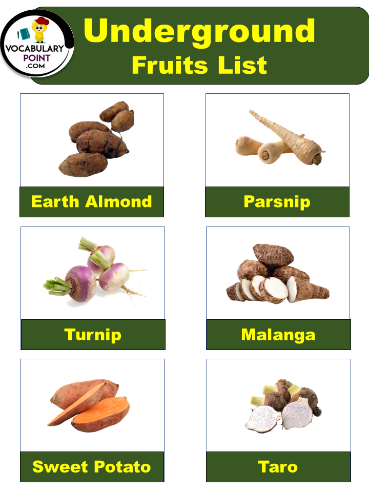 Underground Fruits List