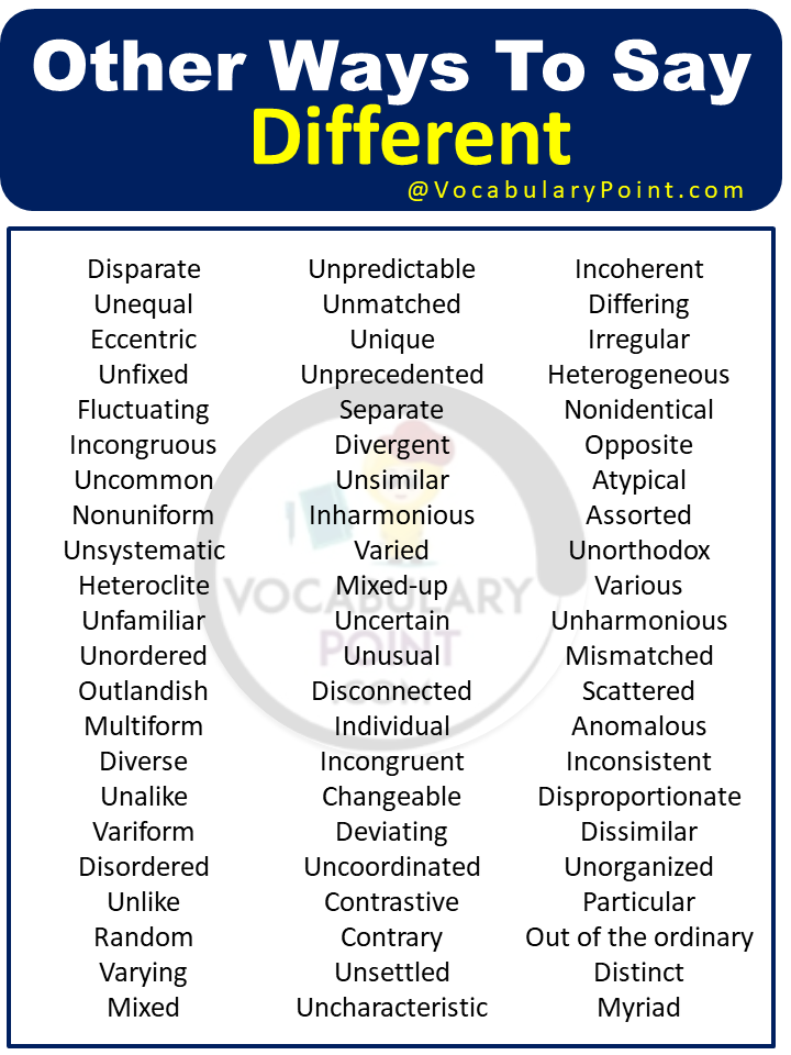 What does mean Different