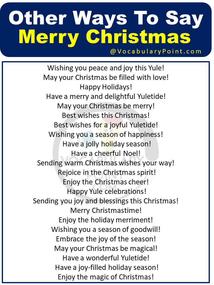 What does mean To Greet Merry Christmas