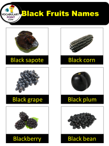 Black Fruits Names (List of Black Fruits) - Vocabulary Point