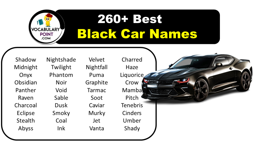 301-best-unique-black-car-names-2024