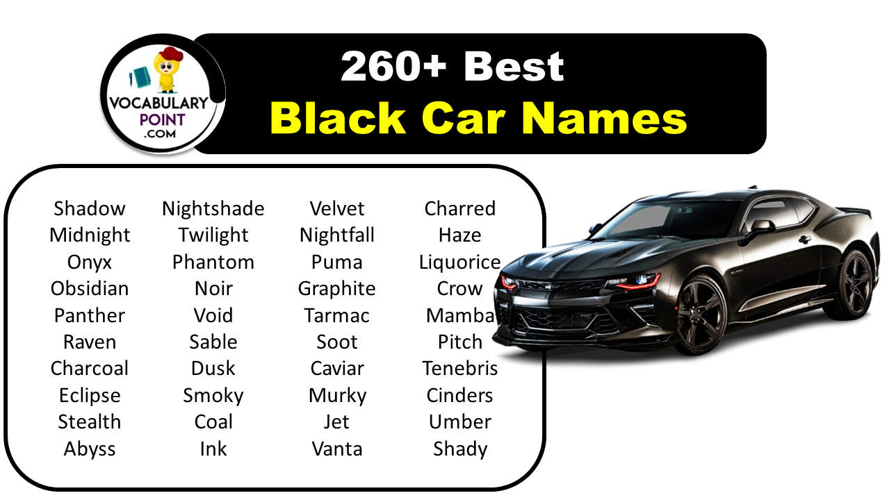 260-black-car-names-for-your-new-ride-vocabulary-point