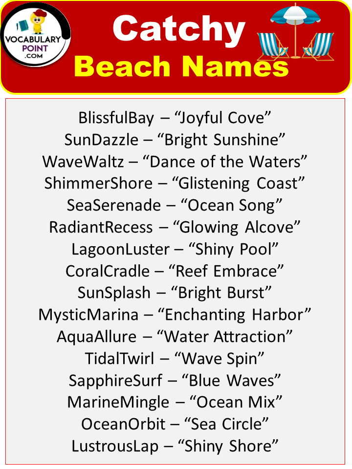 Catchy Beach Names