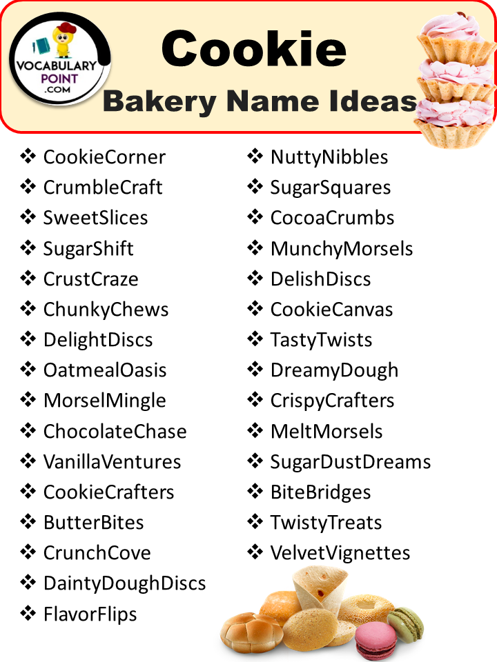 Cookie Bakery Name Ideas