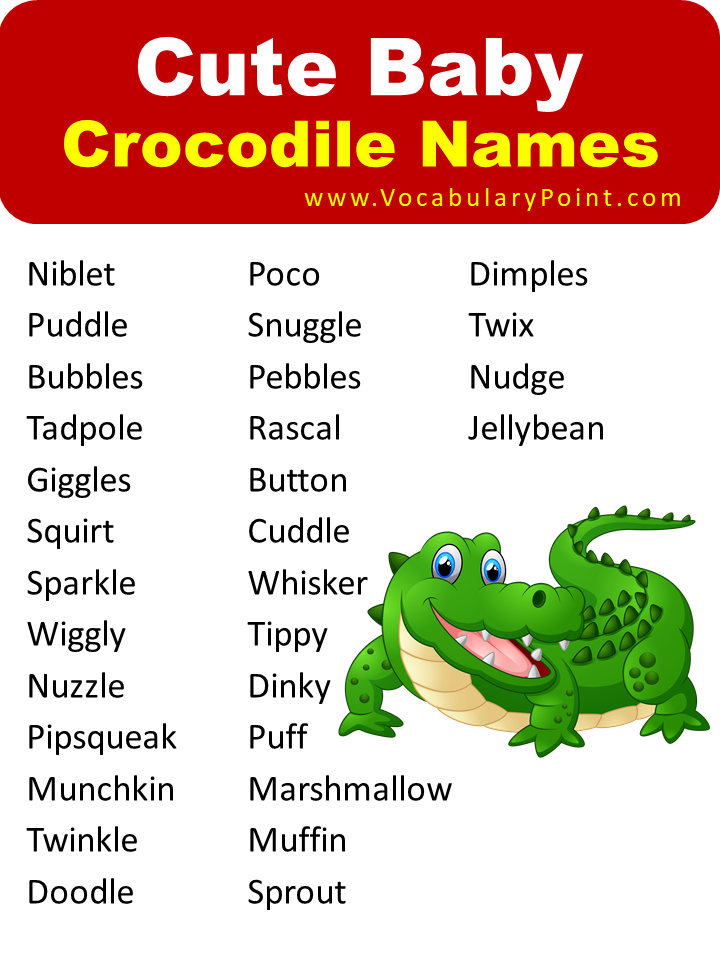 250+ Famous Crocodile Names (Funny, Male & Female) - Vocabulary Point
