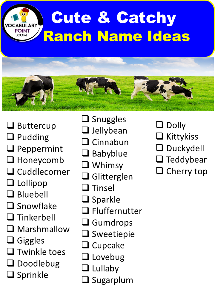 Cute & Catchy Ranch Name Ideas