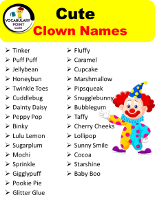 230+ Clown Names (Classic, Scary and Funny) - Vocabulary Point