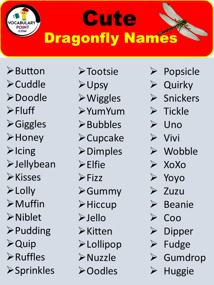 Cute Dragonfly Names