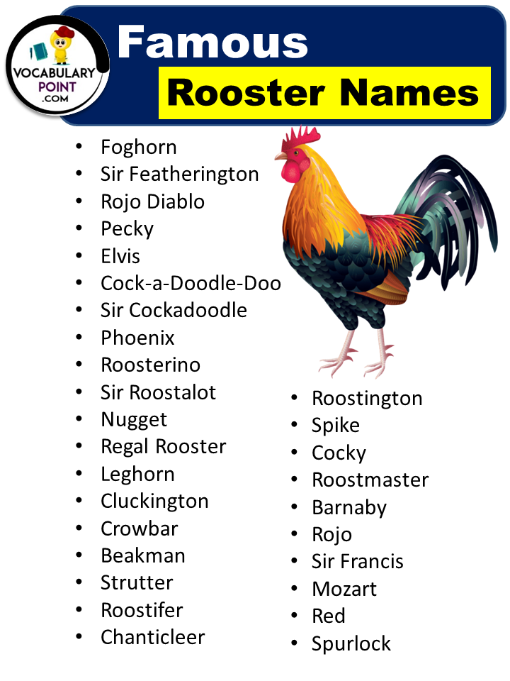 Famous Roosters Names