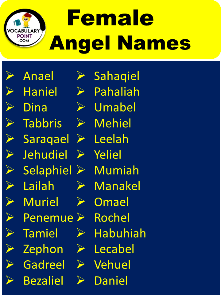 150 Best Angel Names Celestial Male Female Vocabulary Point