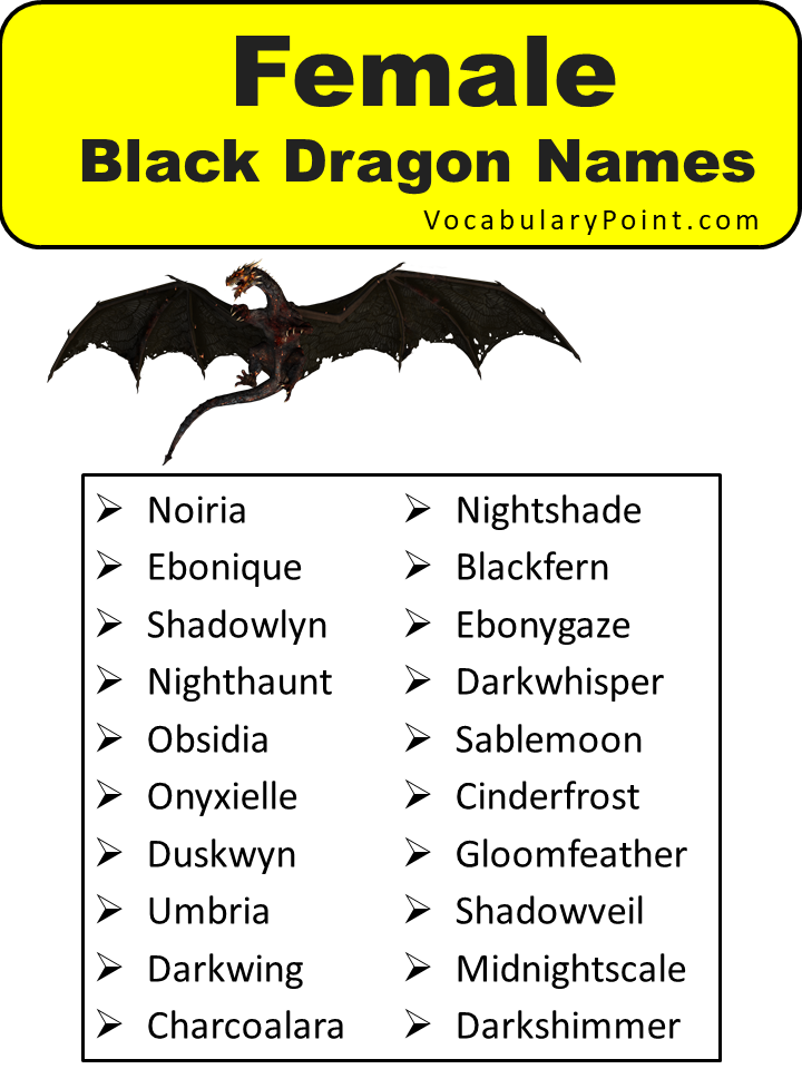 Female Black Dragon Names